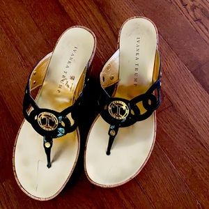 Ivanka Trump wedge flip flops NEW